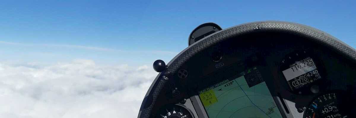 Flugwegposition um 14:20:35: Aufgenommen in der Nähe von Prättigau/Davos, Schweiz in 4512 Meter